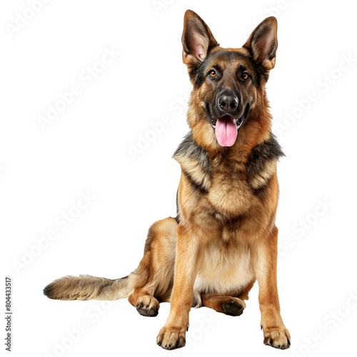 stockphoto  german shepherd on a transparent background. Beautiful portrait of a German shepherd dog . Animal design element.