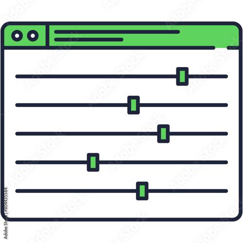 User settings setup flat icon vector on white