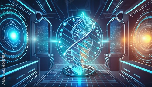 Biotech science Concept And genetic research 