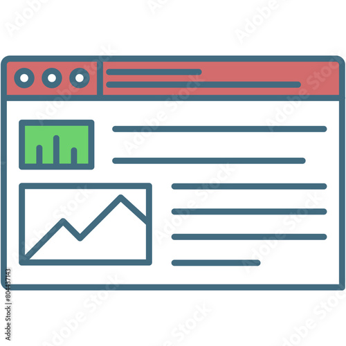 Flat webpage icon vector website wireframe layout