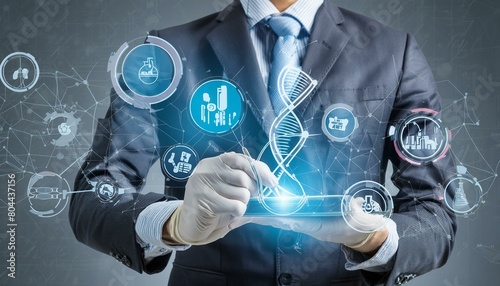 Biotech science Concept And genetic research 