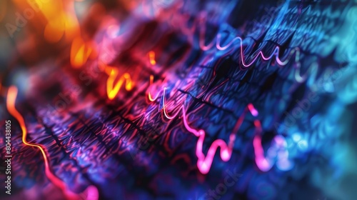 Detailed infrared scan showing the temperature variation due to heartbeats in a clinical trial, have copy space for text