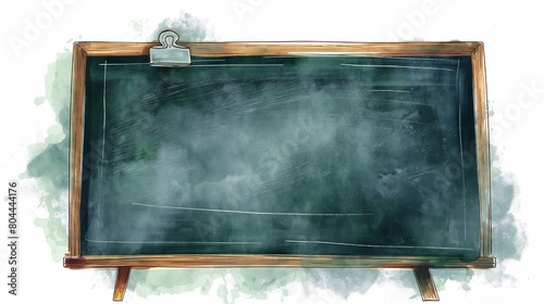 Wallpaper Mural a white background with a watercolor-style school chalkboard Torontodigital.ca