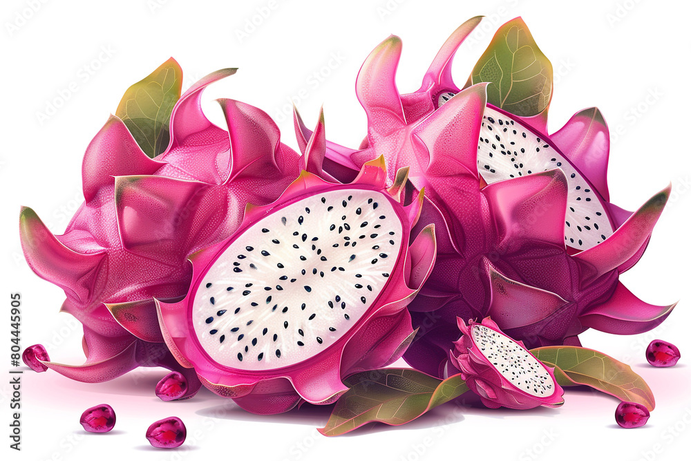 Dragon fruit isolated on transparent background. Dragon fruit isolated on transparent background.
