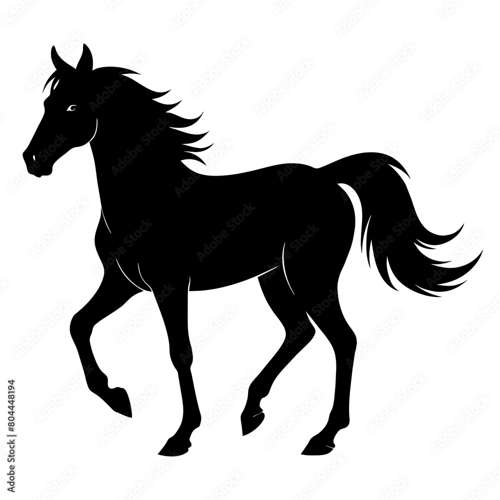 silhouette of a horse