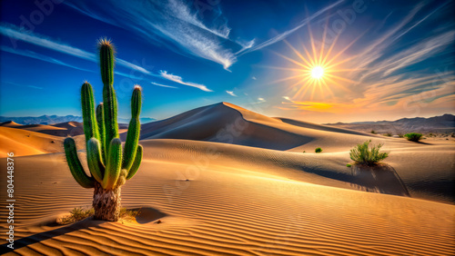 Mexican landscape with prairies photo