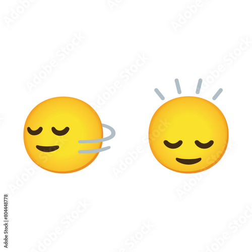 Head Shaking horizontally and vertically emoji design. Agree and disagrees sign design.