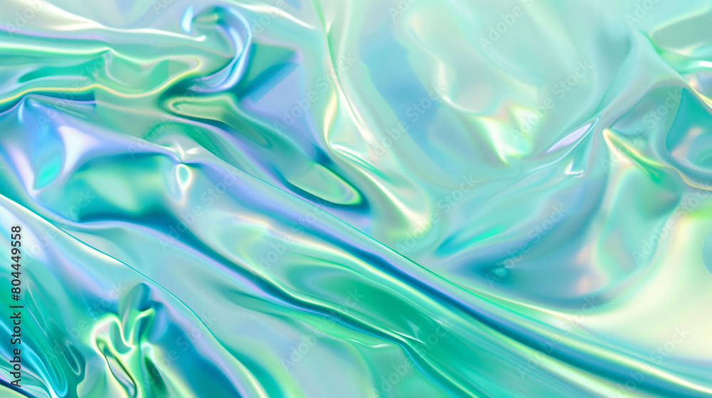 Obraz premium Stylish corrugated dynamic high-end green mixed color fluid gradient abstract background