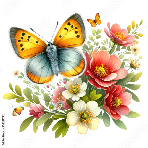Spring Butterfly Sublimation Clipart © Danbamstore