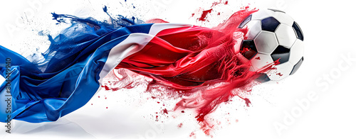 A soccer ball with the french flag. 2026 World Cup