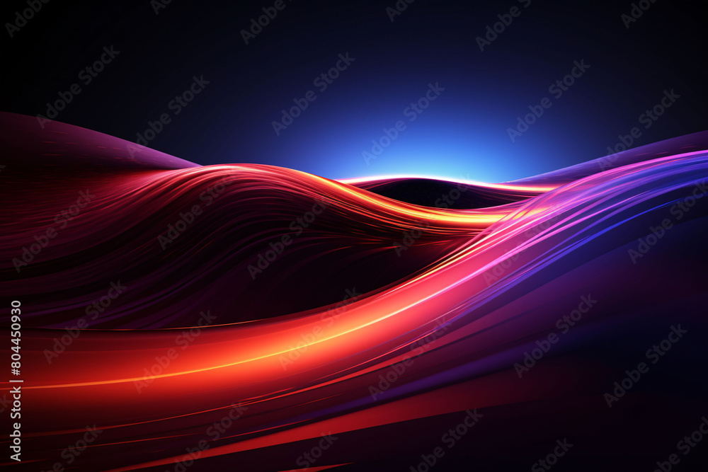Blue glowing line particles form a background of technological elements Blue glowing line particles form a background of technological elements