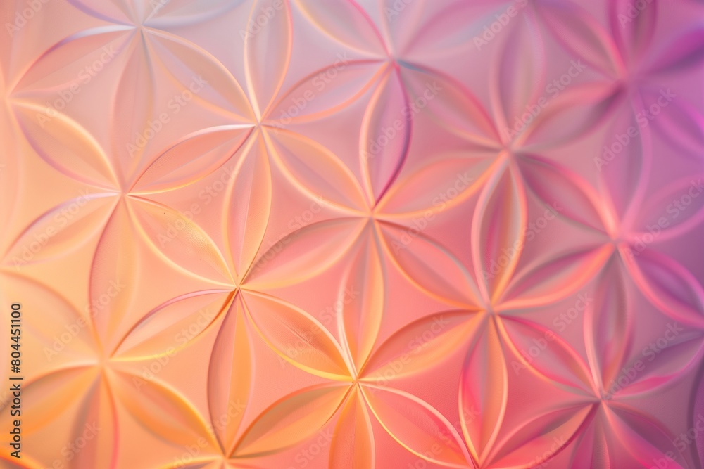 Abstract geometric pattern background in pastel colors in shades of pink, purple, and orange. Wallpaper with copy space.