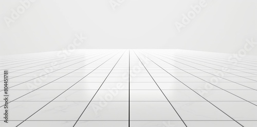 Elegant Simplicity: Perspective White Tiles photo