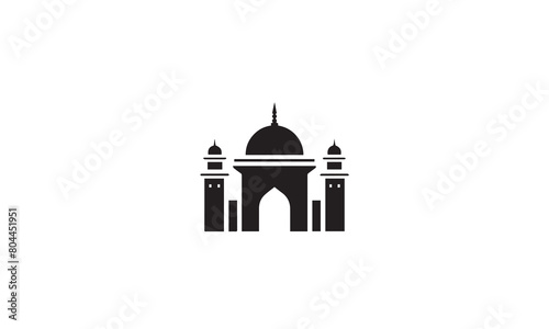 Mosque logo black simple flat icon on white background