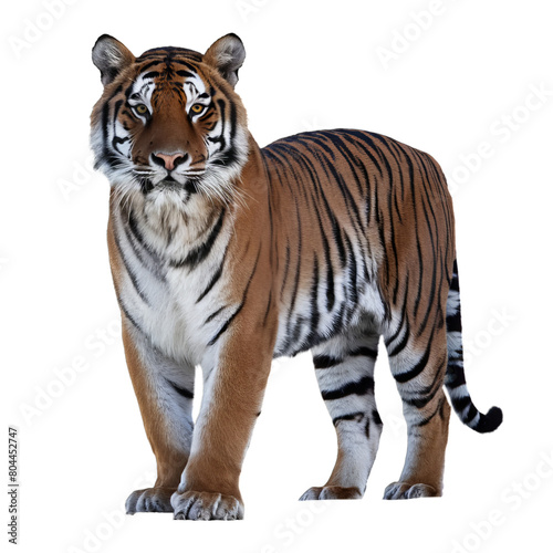 Tiger isolated on PNG  transparent background Generative ai