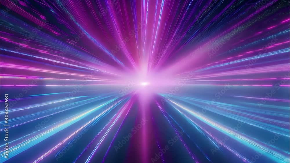 Animated abstract colorful background with bright neon violet, pink and blue rays glowing lines. Animated abstract colorful background with bright neon violet, pink and blue rays glowing lines.