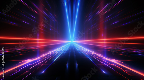 Streamline speed light blue purple special effect background  communication technology concept creative background