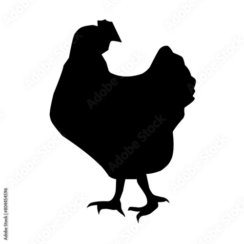 Chicken black vector silhouette
