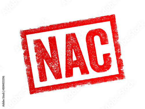 NAC - Network Access Control or N-Acetylcysteine, acronym text concept stamp photo