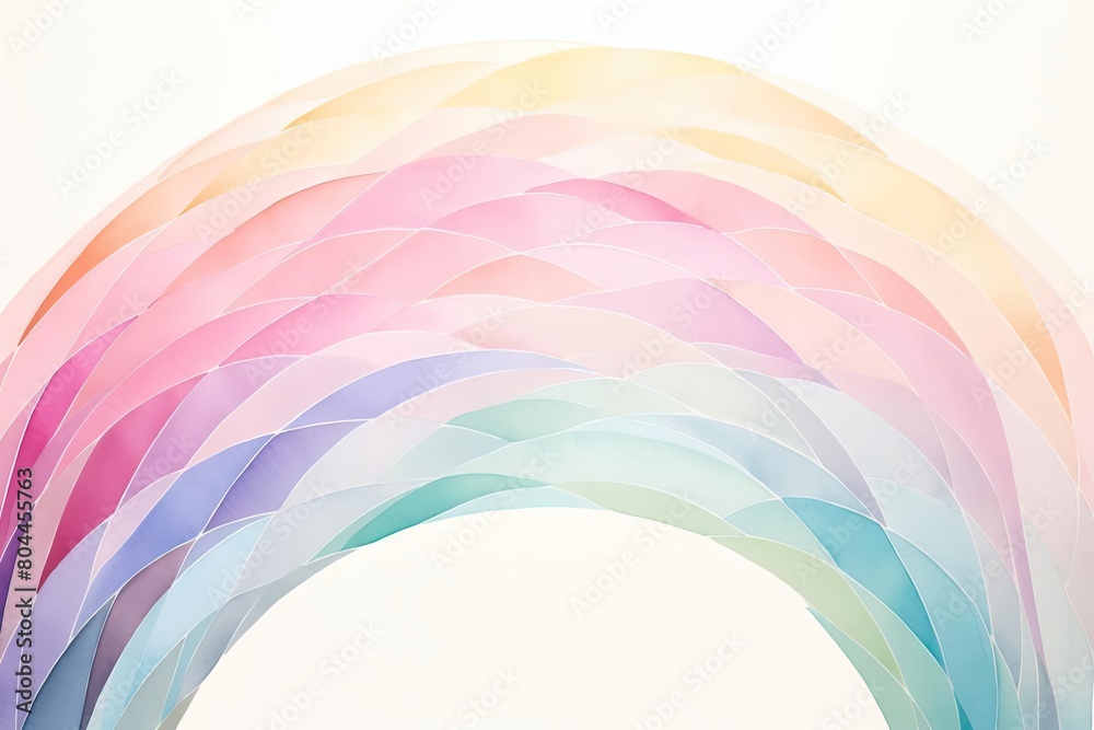 Delicate rainbow arches in a mix of pastel hues, blending ly into one another for a dreamy and sophisticated look, watercolor style on a white background, vibrant Delicate rainbow arches in a mix of pastel hues, blending ly into one another for a dreamy and sophisticated look, watercolor style on a white background, vibrant