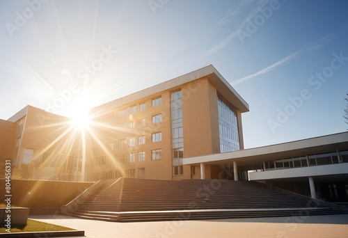 Part of Modern residential apartment with flat building exterior. Detail of New luxury house and home complex. Fragment of City Real estate property and condo architecture. Copy space