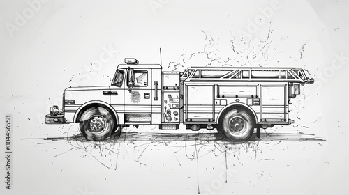 Vector illustration of fire truck