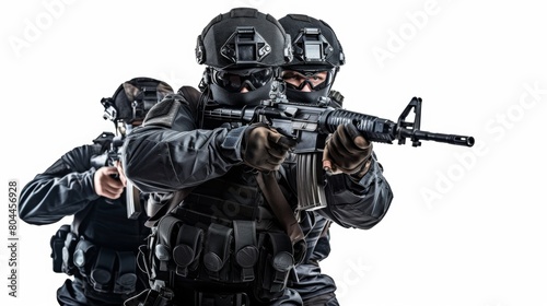 Group portrait of special police force SWAT tactical team © rabbit75_fot