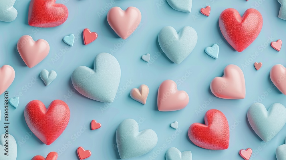 Artistic vector illustration of heart seamless background pattern