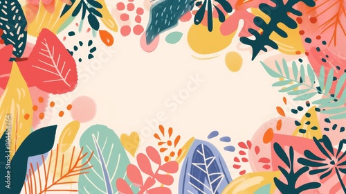 Graphic Background with Patterned Border