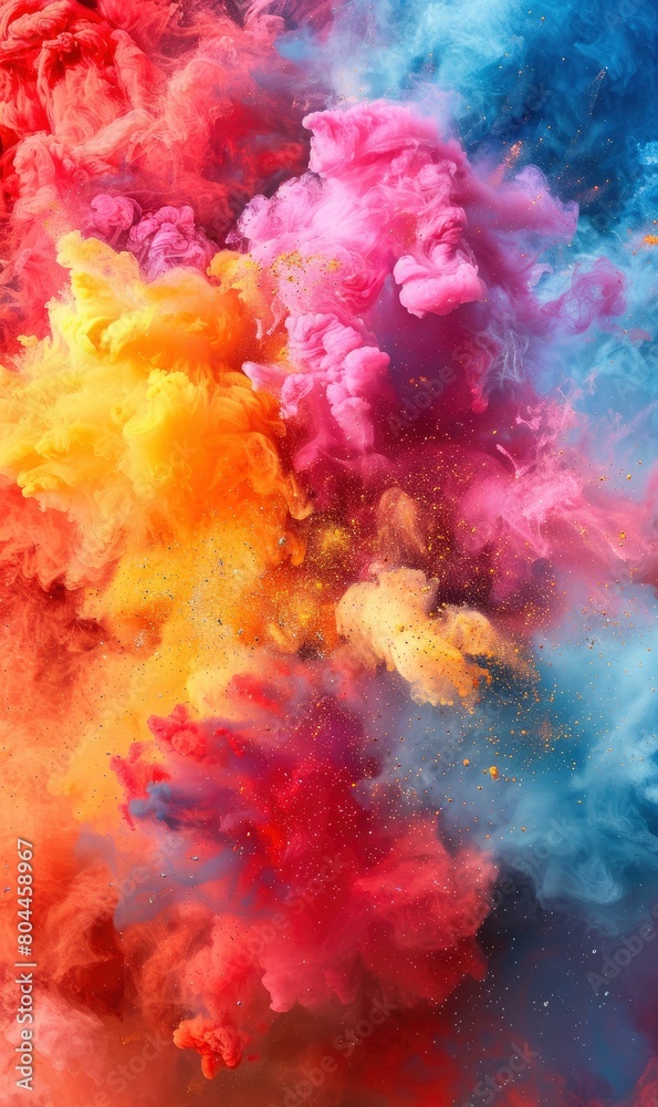A vibrant explosion of colors in a dynamic abstract background , Background Image For Website