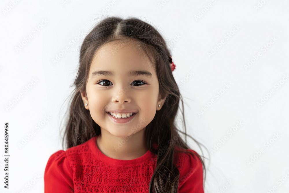 Cute little girl child in red color dress Cute little girl child in red color dress