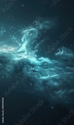 Abstract exploration of light and space using cyan tones for ethereal effects , Background Image For Website