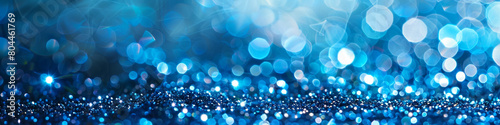 Bright Azure Blue Sparkles on a Soft Focus Background, Dreamy and Serene for Peaceful Designs © Shayan