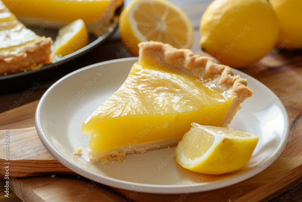 lemonade pie slice special dessert generated.AI lemonade pie slice special dessert generated.AI