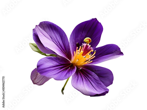purple iris isolated on white background