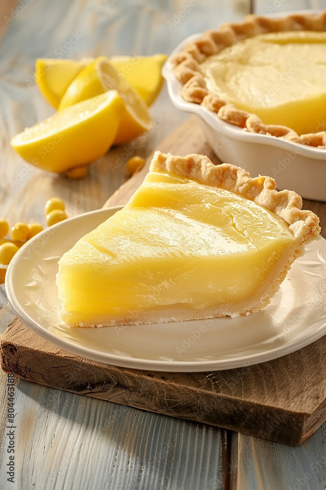 lemonade pie slice special dessert generated.AI lemonade pie slice special dessert generated.AI