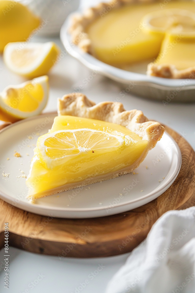 lemonade pie slice special dessert generated.AI lemonade pie slice special dessert generated.AI