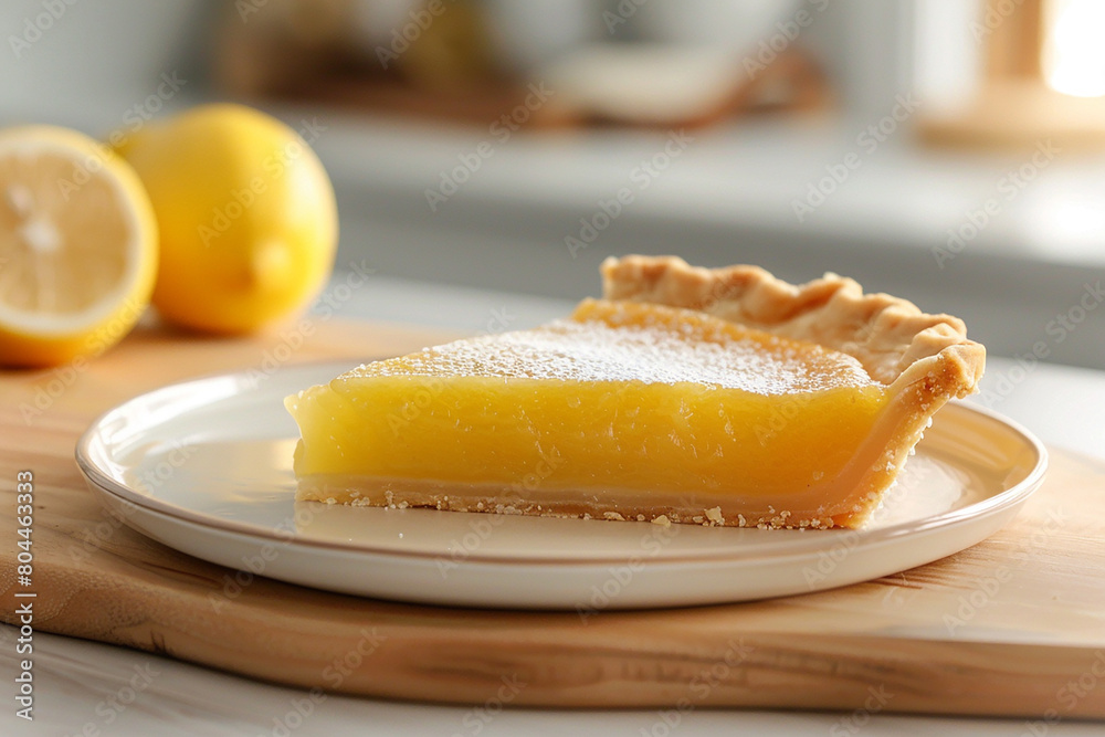 lemonade pie slice special dessert generated.AI lemonade pie slice special dessert generated.AI