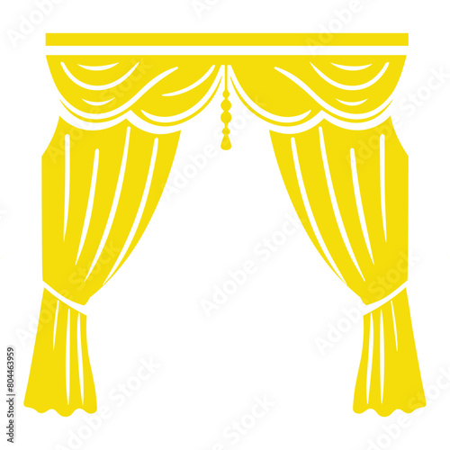 curtain vector  flat design