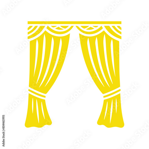 curtain vector  flat design