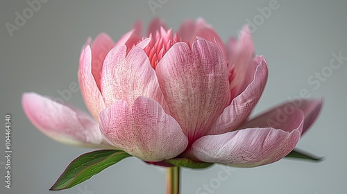 Flower bud of a peony isolated on white