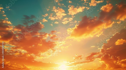 Craft an image of a sunset cloudscape photo