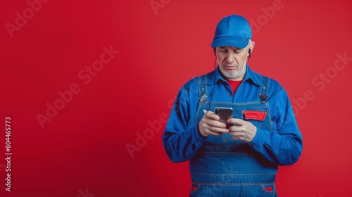 Technician Consulting Smartphone