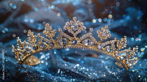 Regal Elegance: The Golden Crown Queen of Luxury and Beauty