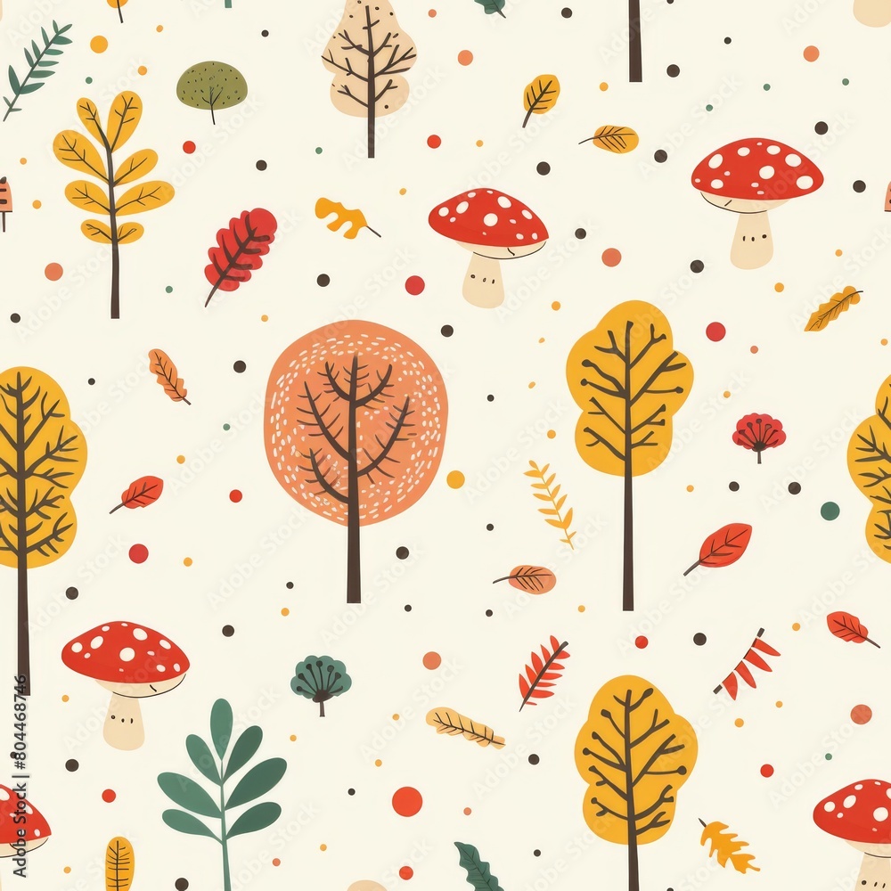 Kids Autumn-Themed Wallpaper in Flat Design
Kids Autumn-Themed Wallpaper in Flat Design