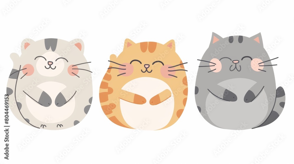 Cat. Flat vector illustration of cute animal. Baby nursery art. Cat. Flat vector illustration of cute animal. Baby nursery art.