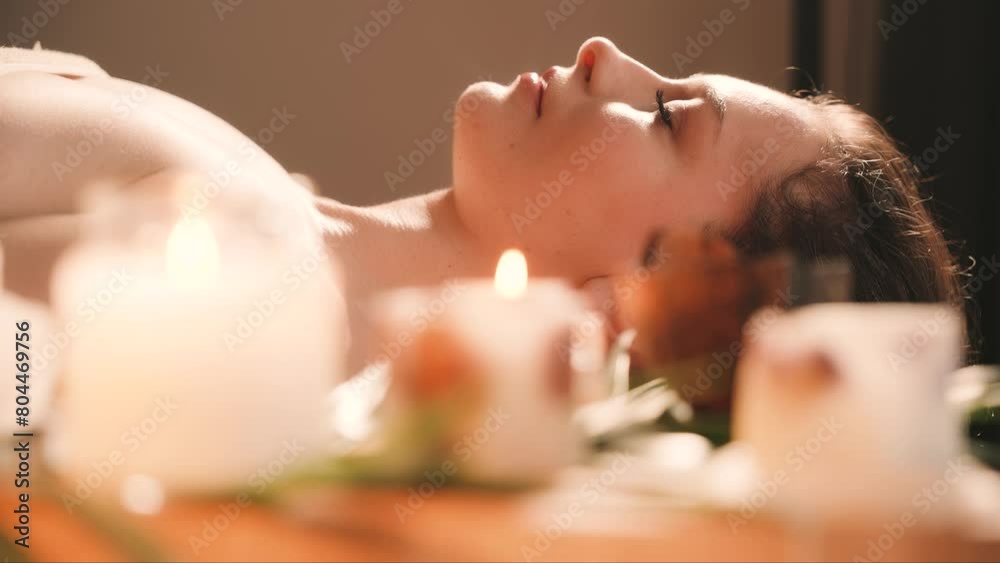 hands massages face skin relaxing anti-aging massage of forehead temples, stress-relieving movements adult beauty sexy girl. happy woman enjoying spa salon center relax calm. Healthcare aroma smoke 4k hands massages face skin relaxing anti-aging massage of forehead temples, stress-relieving movements adult beauty sexy girl. happy woman enjoying spa salon center relax calm. Healthcare aroma smoke 4k