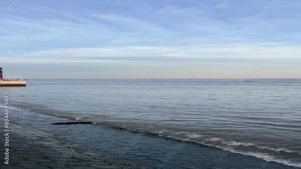 Tranquil view of the open ocean, highlighting the serene and unbounded nature of the ocean. Portugal Tranquil view of the open ocean, highlighting the serene and unbounded nature of the ocean. Portugal