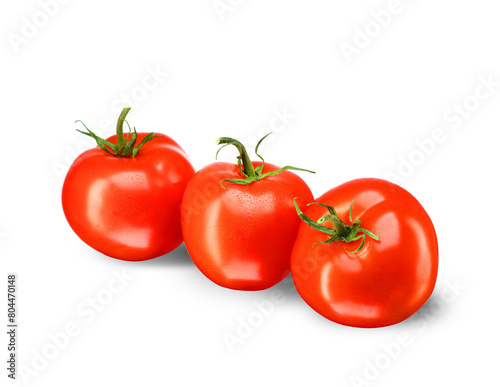 three ripe tomatoes in a row