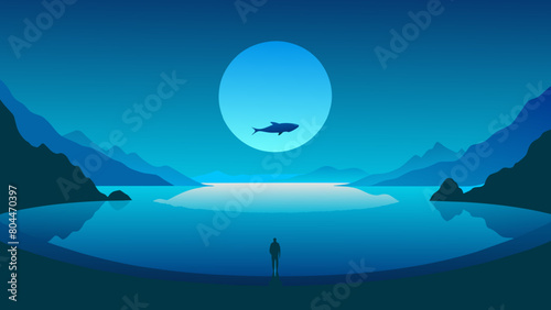  In the extremely barren north, there is a dark sea, which is the Heavenly Pond. There is a fish there, which is several thousand li in breadth